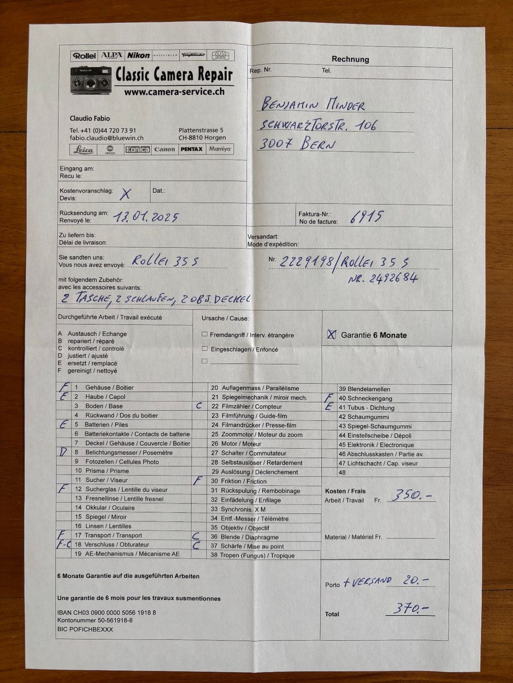Rollei Fotocamera: Rollei 35 S ab CLA – Usato da Bern venduto da benzofat 8