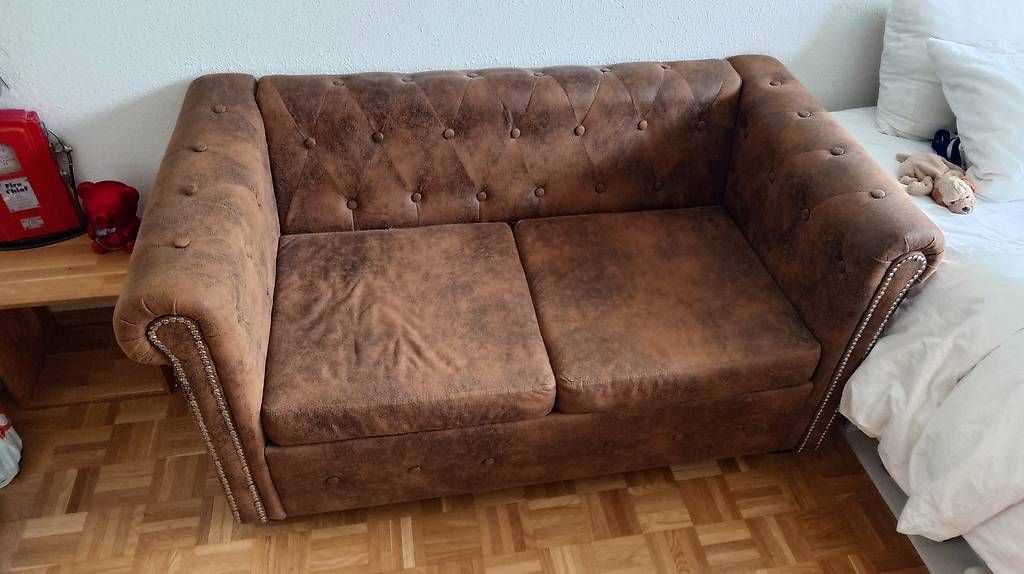 Maisons du monde Divani: Petit canapé 2 places en tissu – Usato da Genève venduto da chris96_ch