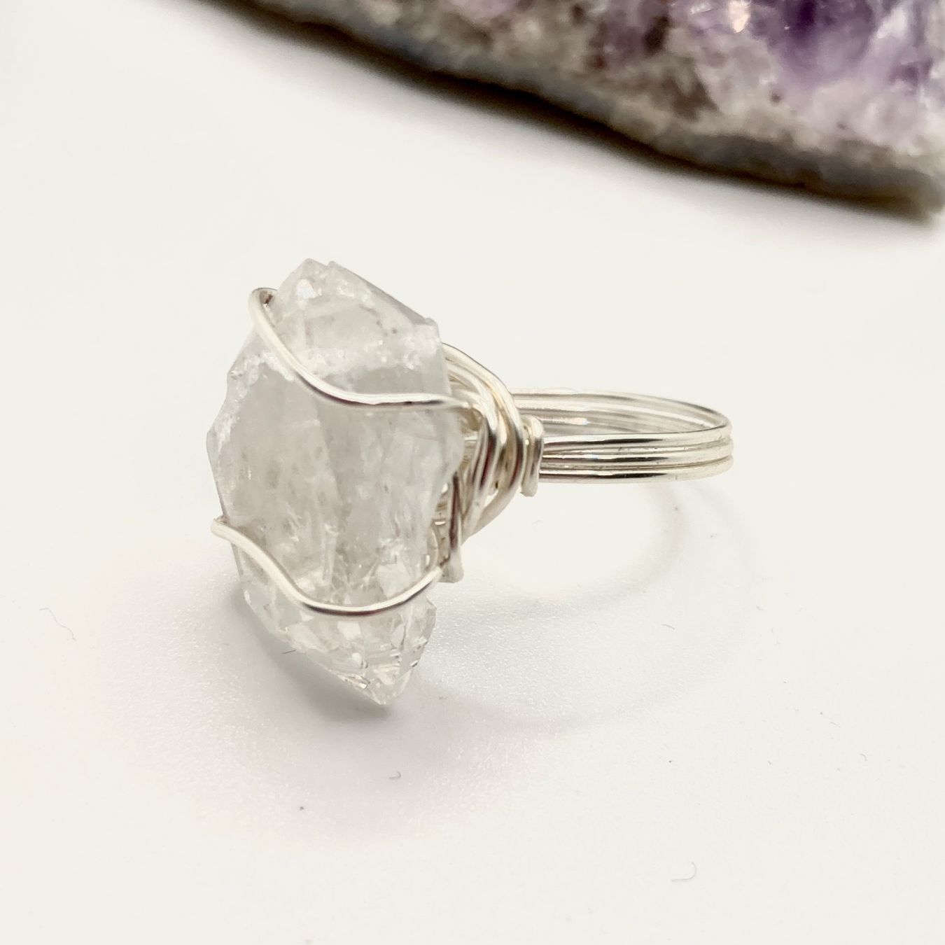 Ringe: Handgefertigter “wire wrapped” Ring mit Rohquarz – Neu (gemäss Beschreibung) aus Solothurn von Kiki_Di 1