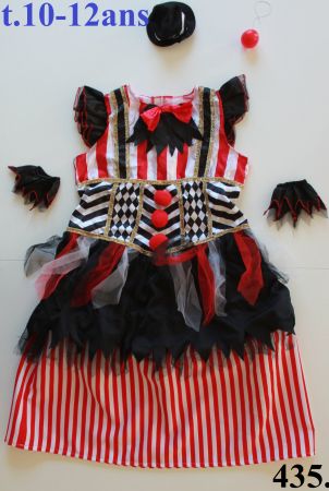 Costume de clown fille  t.10-12 ans