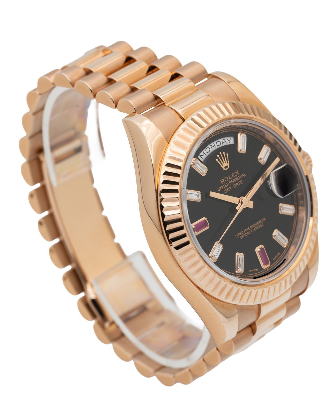 Rolex Orologi: Rolex Day-Date II 41mm Factory Rolex diamonds & ruby dial – Usato da Genève venduto da aspaklariacollection 1