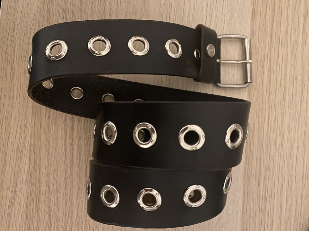 Ceinture Punk Cloutée Avec Chaîne – Cuir PU, œillets Métalliques, Ajustable Unisexe (style Gothique/rock) - 7