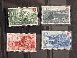 Schweiz 1948 Pro Patria Satz Ersttag-Vollstempel Deutsch