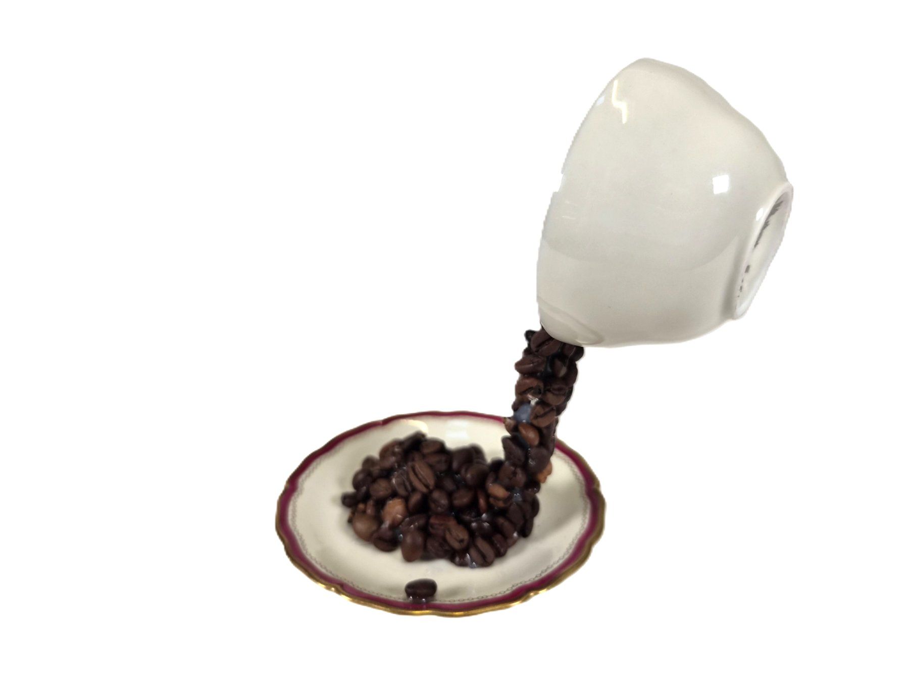 Tutte le decorazioni: Schwebende Kaffeetassen-Skulptur mit Kaffeebohnen – Usato da Wil SG venduto da Restwert_Wil 4