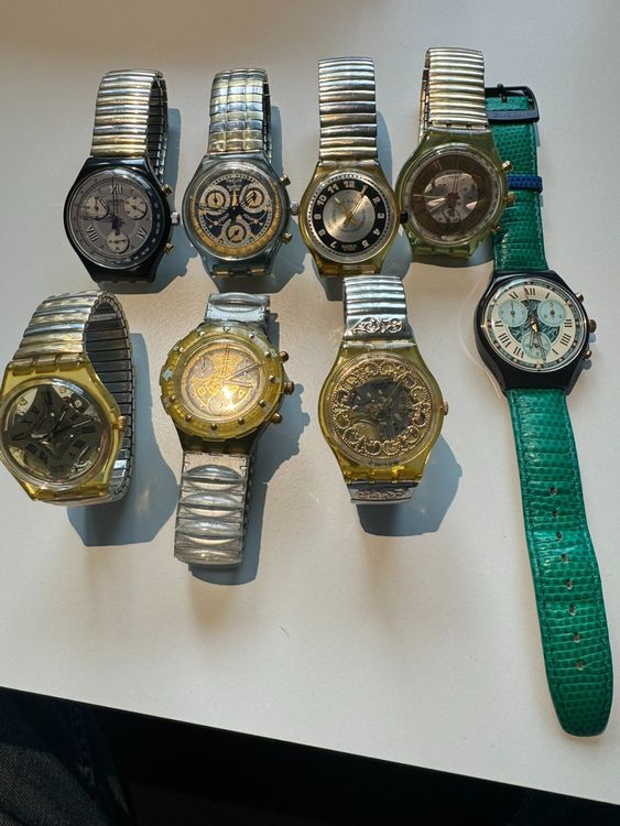 8-seltene-swatch-uhren-vintage-90er-jahre-sammler-gebraucht-in