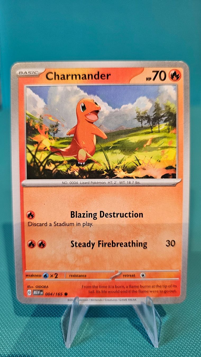 Pokémon Sammelbilder & Trading cards: Charmander MEW 004/165 EN – Gebraucht aus Rheineck von Pinia03