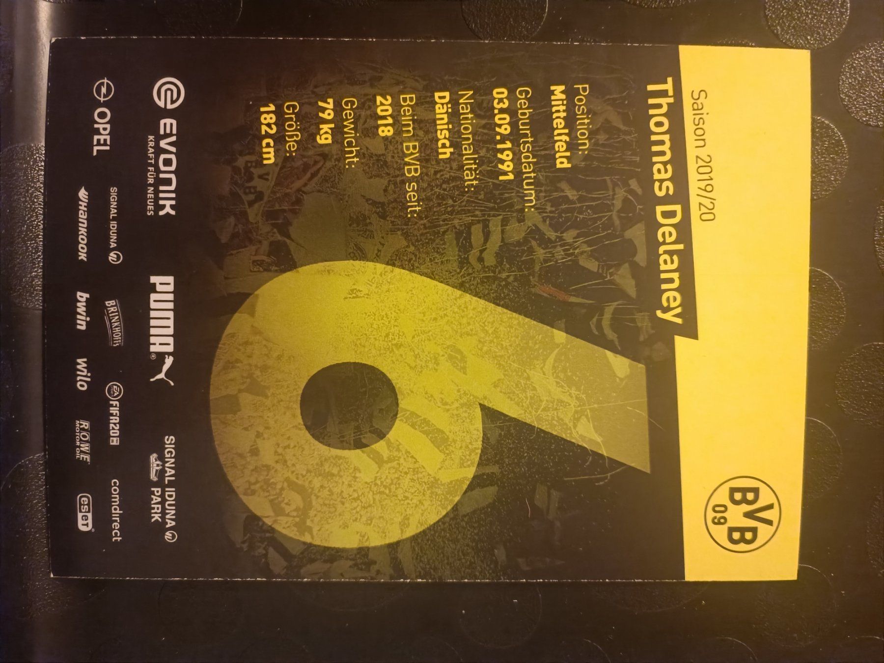Autographes: Thomas Delaney - BVB Borussia Dortmund - Handsigniert – D'occasion à Menziken par Artographs 1