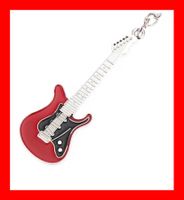 Schlüsselanhänger E-Gitarre ROT RED Guitar Rock Metall Musik