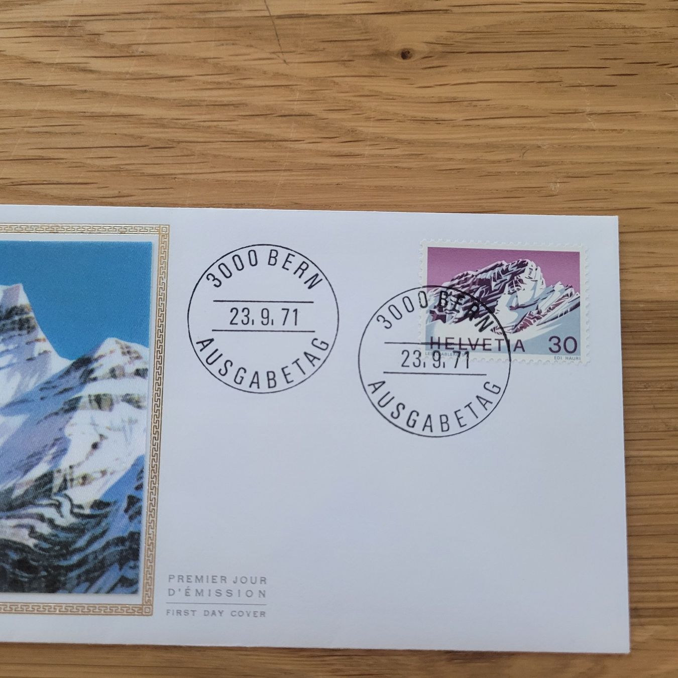Tutti i francobolli: FDC mit Seidenbild 1971 Bern – Usato da Biel/Bienne venduto da Destockweb 1