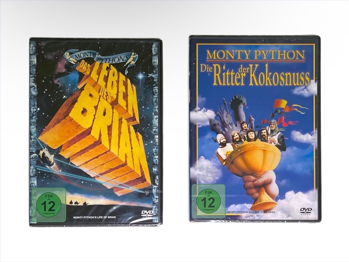 Alle DVDs: Monty Python Set, Das Leben des Brian & Ritter der Kokosnuss – Neu und originalverpackt aus Luzern von woti-shop
