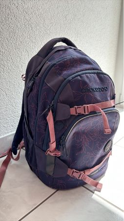 Schulranzen coocazoo, Lila mit Blumenmuster, guter Zustand