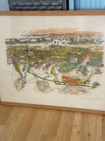 Alois Carigiet, 2 Bauern mit Schlitten, 1964, Signiert