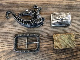 4 Stk. Gürtelschnalle Reptile's House made in Italy