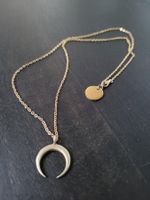 Goldkette mit Anhänger, Halbmond Kette - STUDIO NAIONA