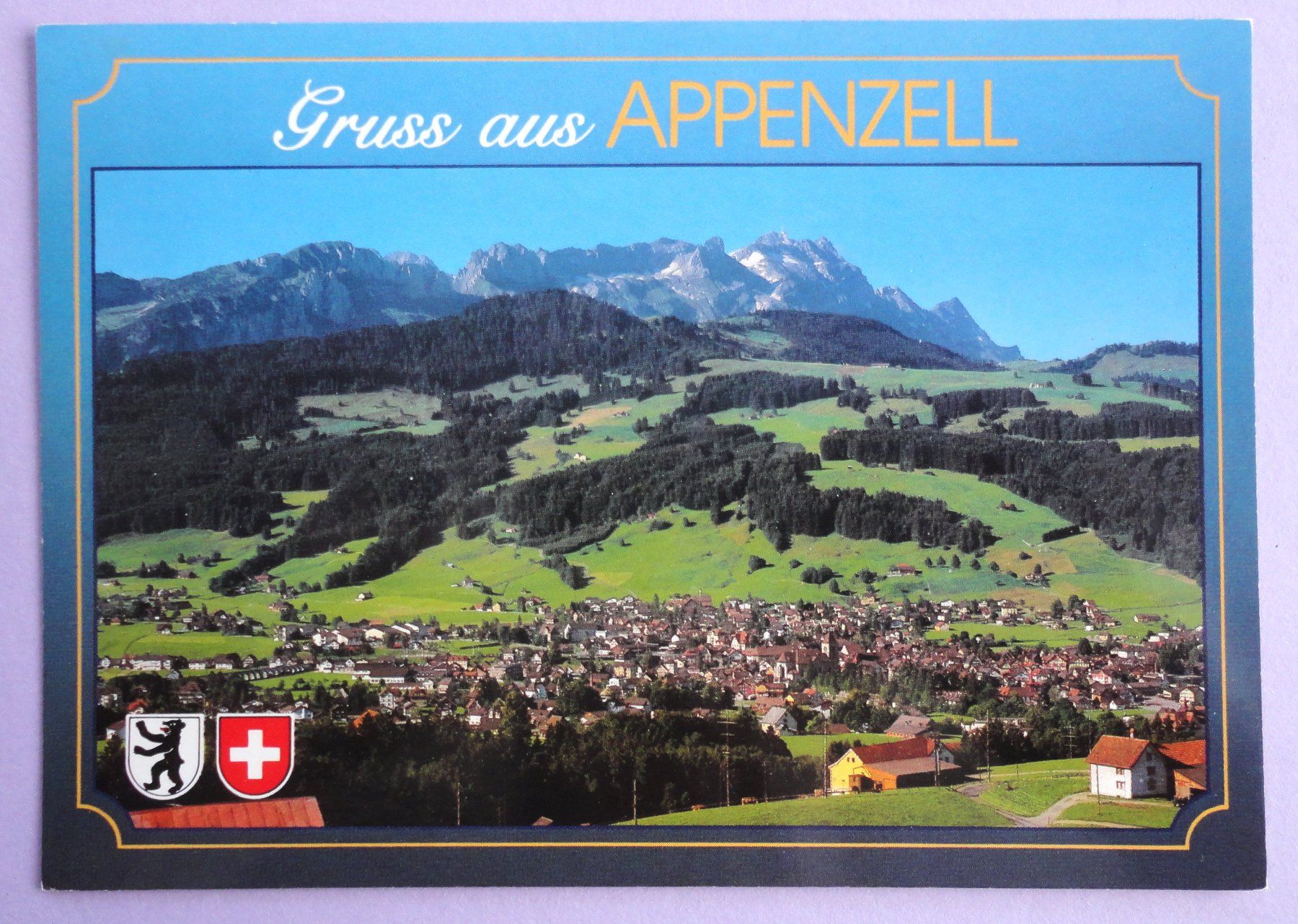 Cartoline postali: Appenzell mit Säntis 2504 m – Usato da Fétigny venduto da Billy2miny