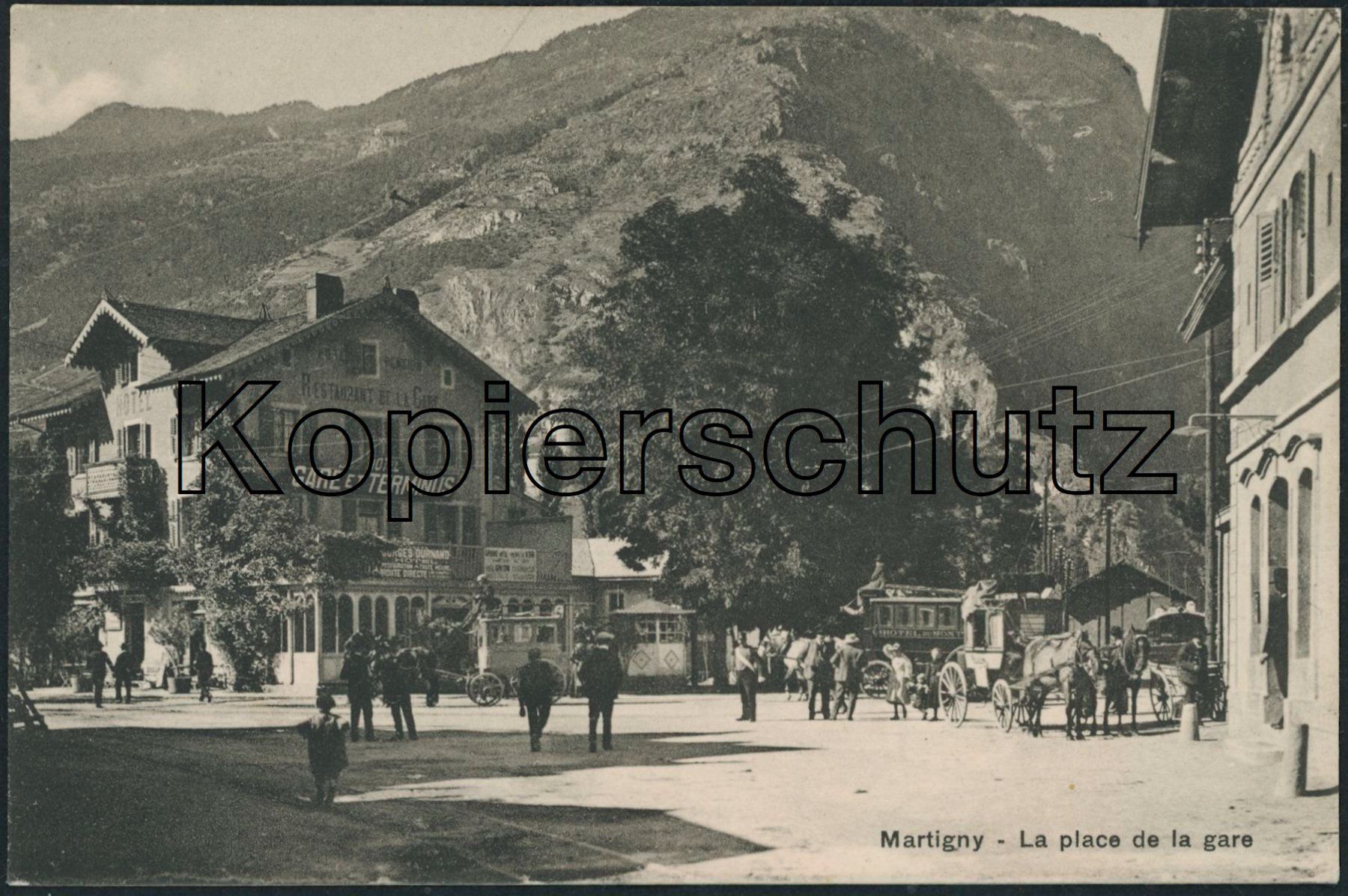 Cartoline postali: VS Martigny - Postkutsche - Kutsche - Bahnhof - Bahn – Nuovo (secondo la descrizione) da Schindellegi venduto da leecollect
