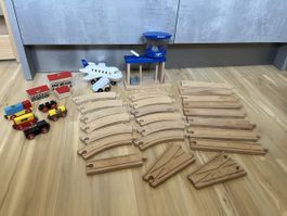 Brio Eisenbahn Holzspielzeug Schienen Holzzüge Flugzeug