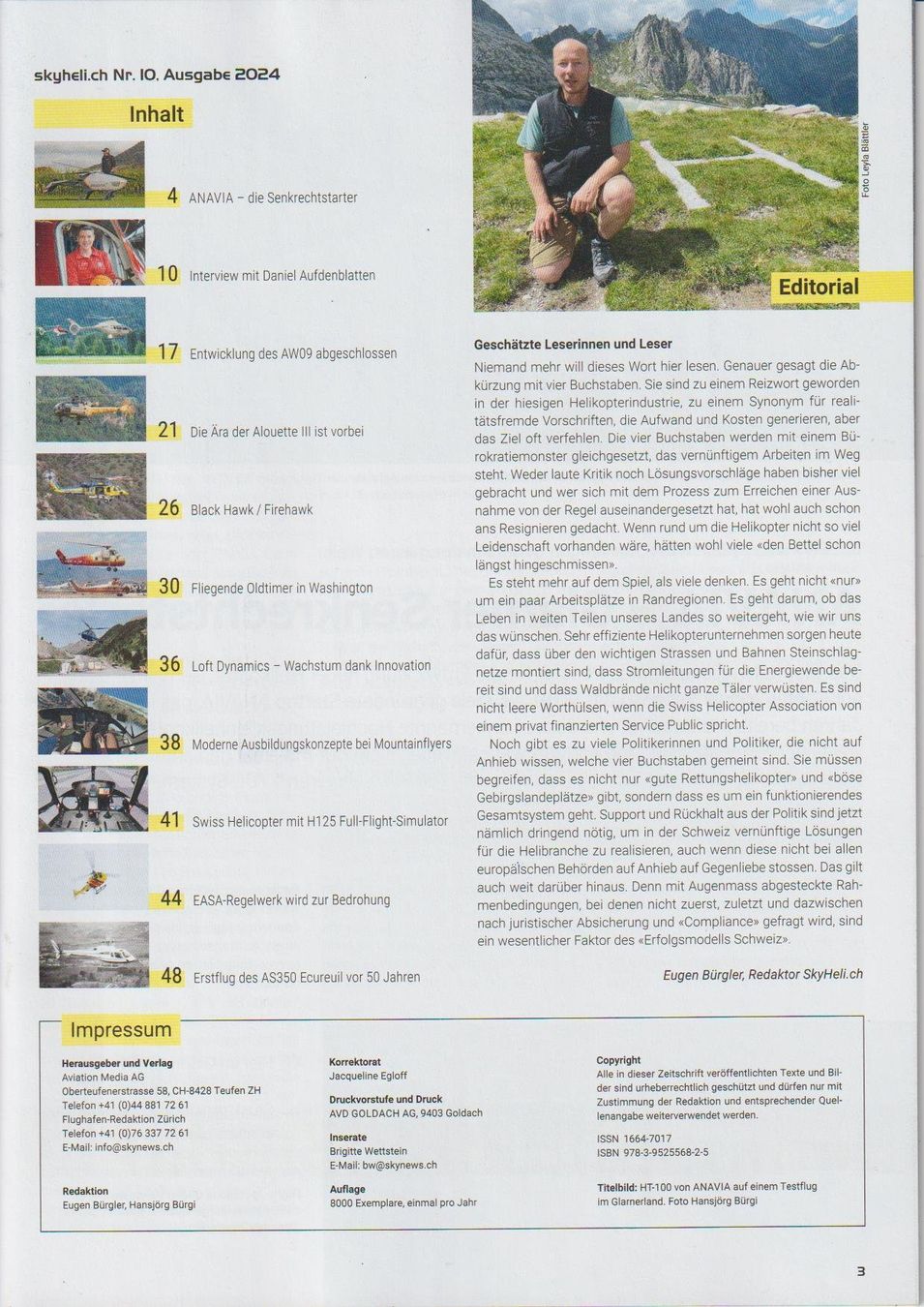 Revues & Magazines: Luftfahrtzeitschrift "SkyHeli" Oktober 2024 – Neuf (Voir description) à Bözen par Henry101 1