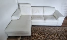 Leder-Ecksofa