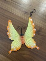 Dekoration Schmetterling Metall gelb/orange, neu