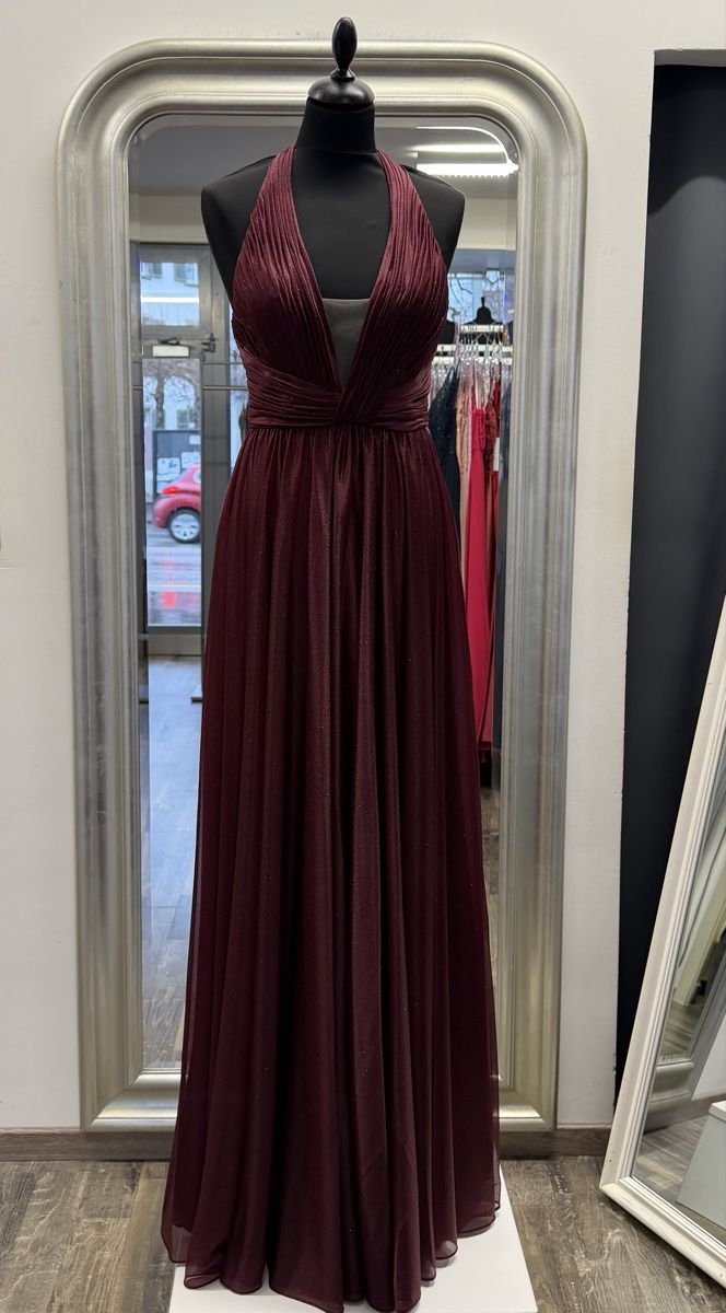 Vestiti: Burgunder Glitzer Abendkleid - Größe 32 – Nuovo e nell'imballaggio originale da Schlatt ZH venduto da xhesiesi 1