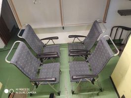 4 bequeme Campingstühle Dukdalf mit verstellbarer Lehne