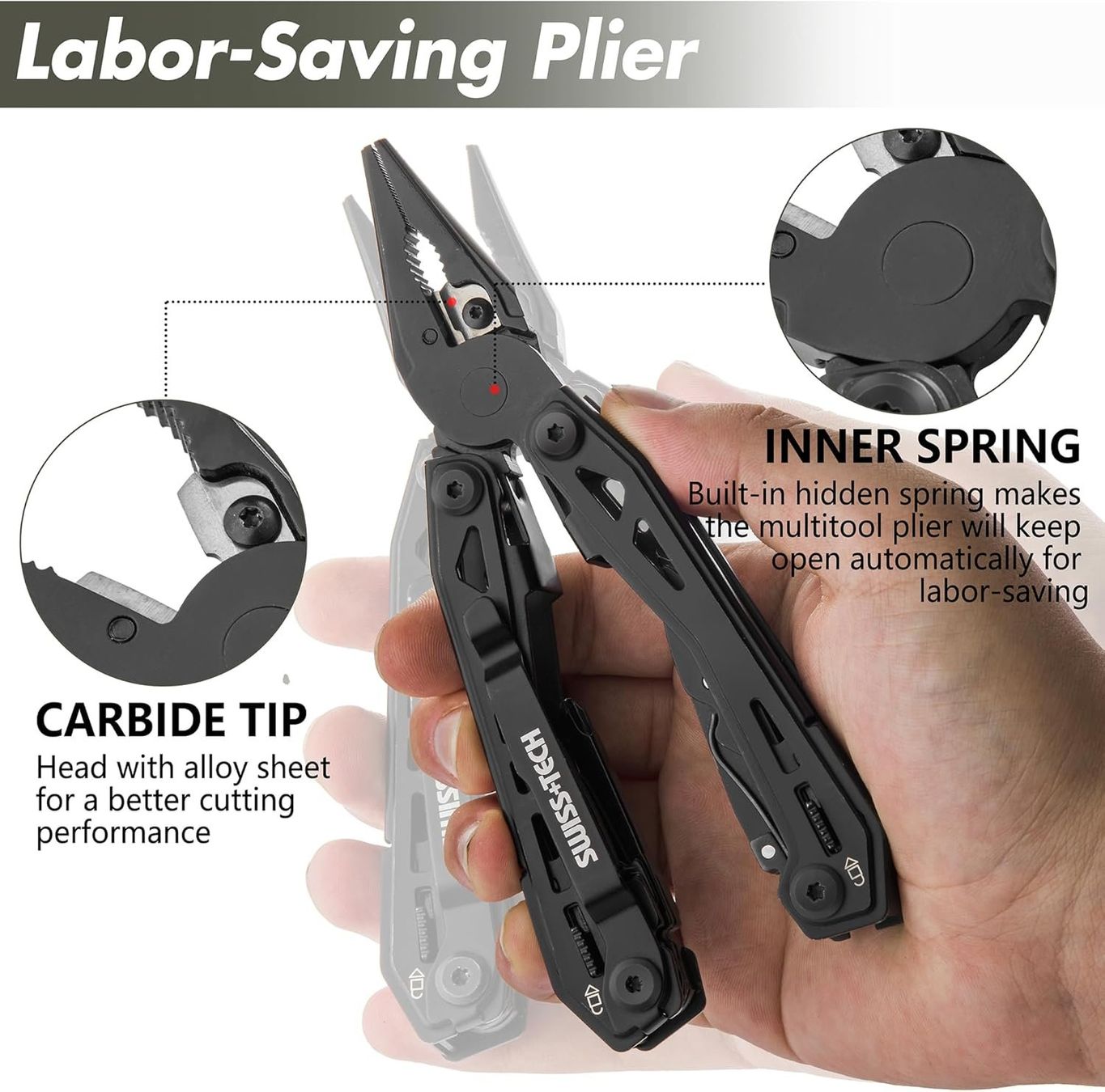 Tutti gli attrezzi: Multitool 16-in-1 Zange Messer Flaschenöffner Tragetasche – Nuovo e nell'imballaggio originale da Schaffhausen venduto da her_zt65 4