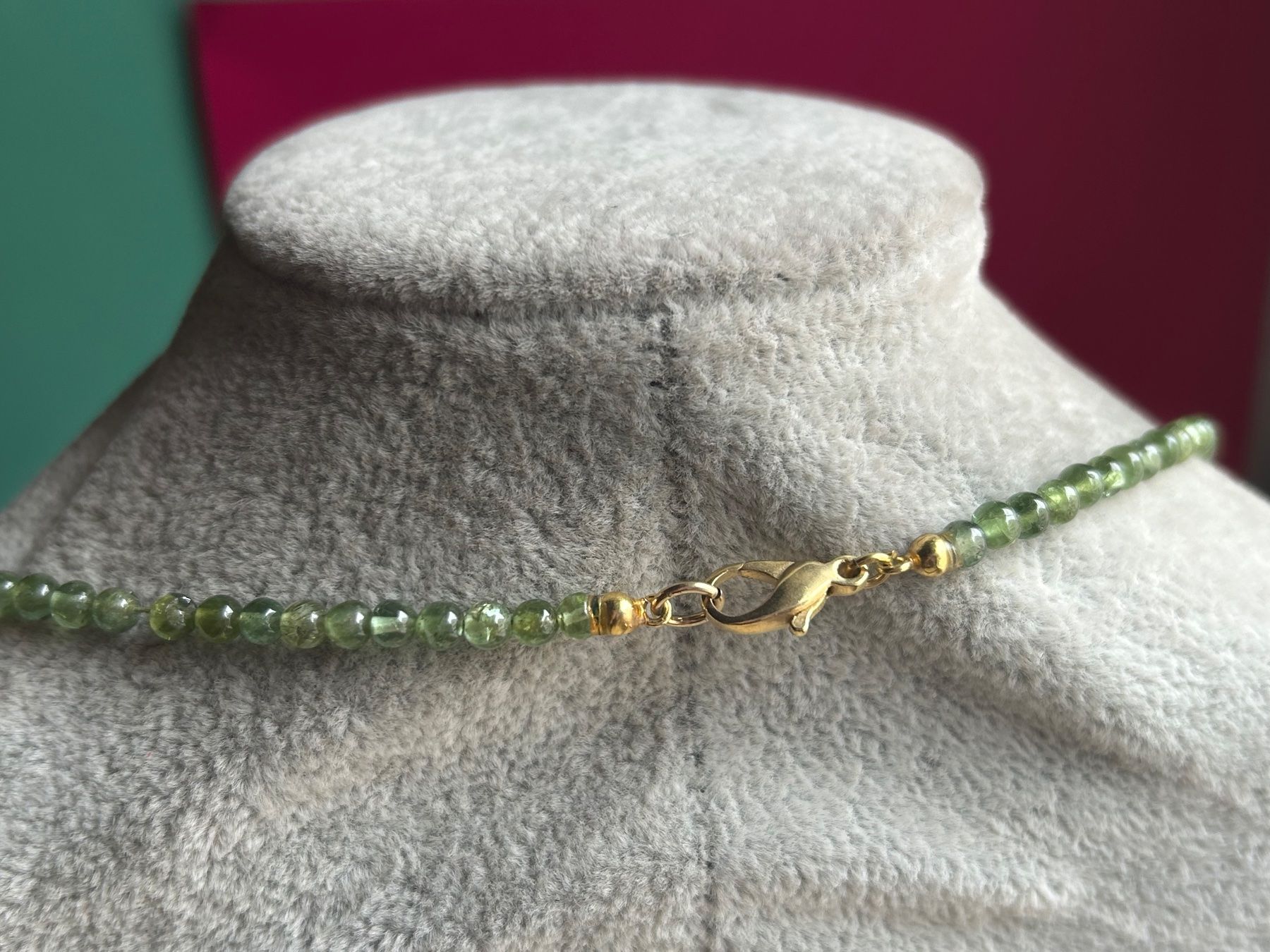 Catenine: Grüne Kette leuchtend hell 48cm – Usato da Laufen venduto da Bellebellezza 2