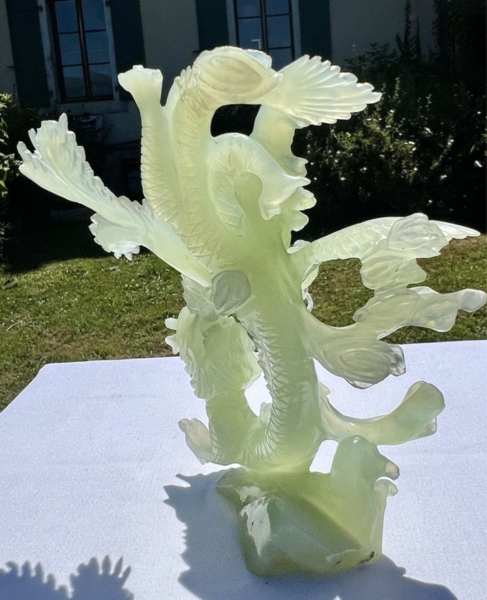 Figuren: Sculpture dragon jade sculpté main, Chine, protection – Gebraucht aus Genève von DELIRBEADS 7