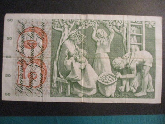 Banconote: Billet 50.- Fr 1973  Très belle qualité – Usato da Lovens venduto da Jelmi 1