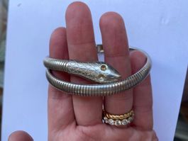 Bracelet serpent métal argenté taille unique bon état