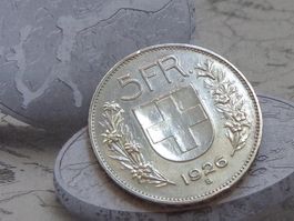 5 Fr. 1926 B - Belle pièce dép. à 1 Fr...