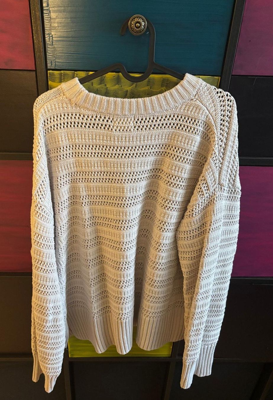 H&M Maglioni & Felpe: Gestrickter Oversize-Pullover, beige, Gr. L/XL – Usato da Bülach venduto da reaos 4