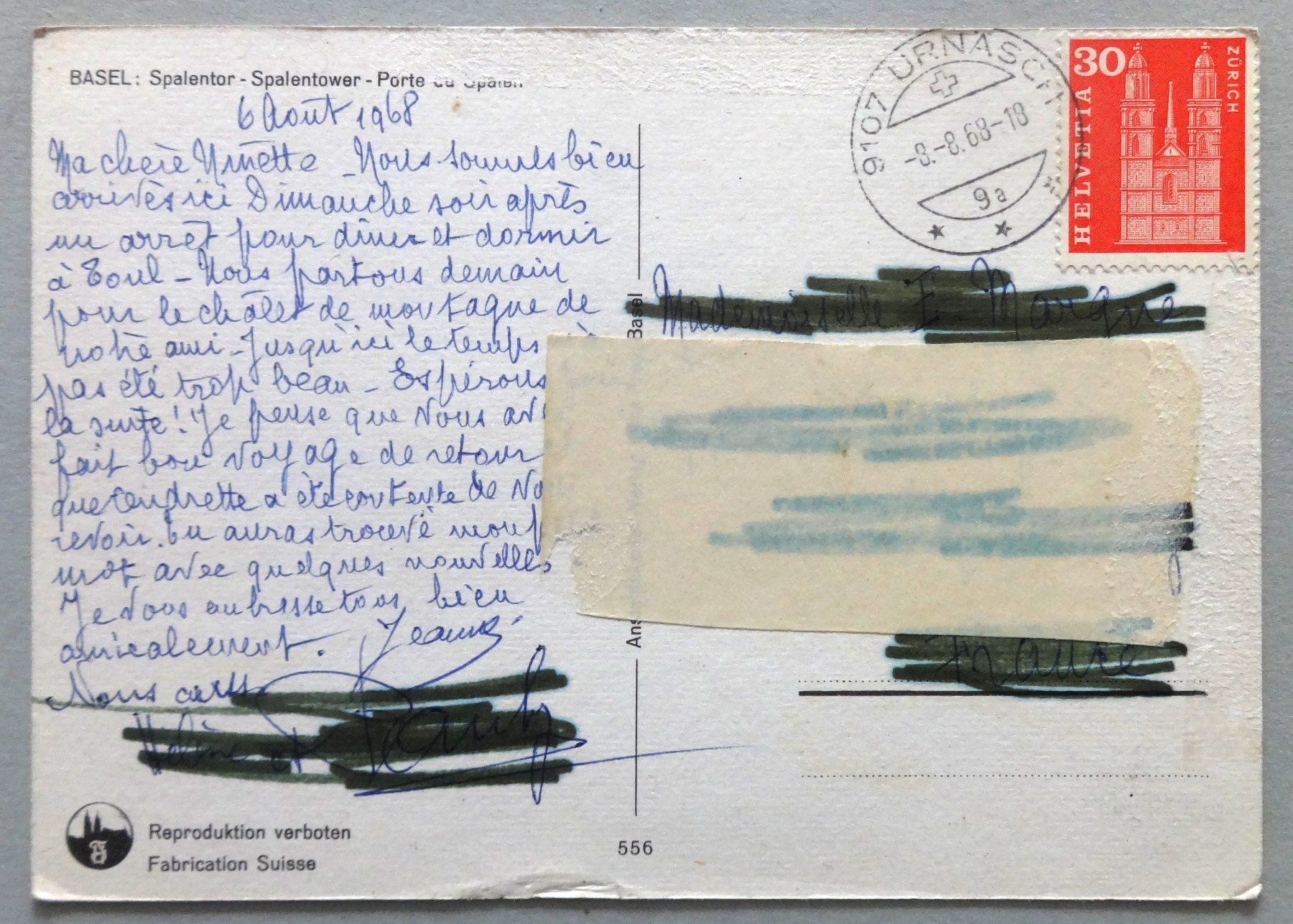 Cartoline postali: Basel, Spalentor – Difettoso da Fétigny venduto da Billy2miny 1