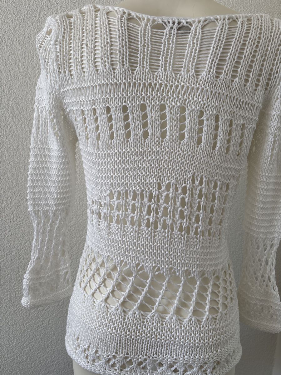 Maglioni & Felpe: MyAe Sommer-Strickpullover, weiss, Gr.S – Usato da langenthal venduto da rundholz7 4
