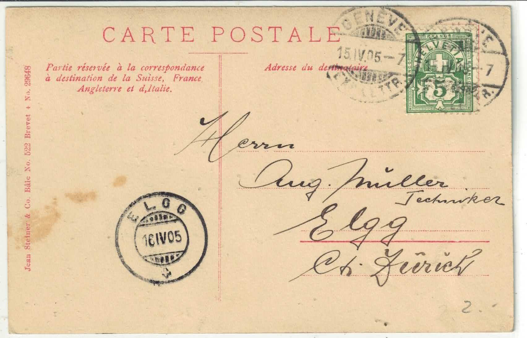 Cartoline postali: Geneve - Multiview 1905 – Usato da Ettingen venduto da Kartenplanet 1