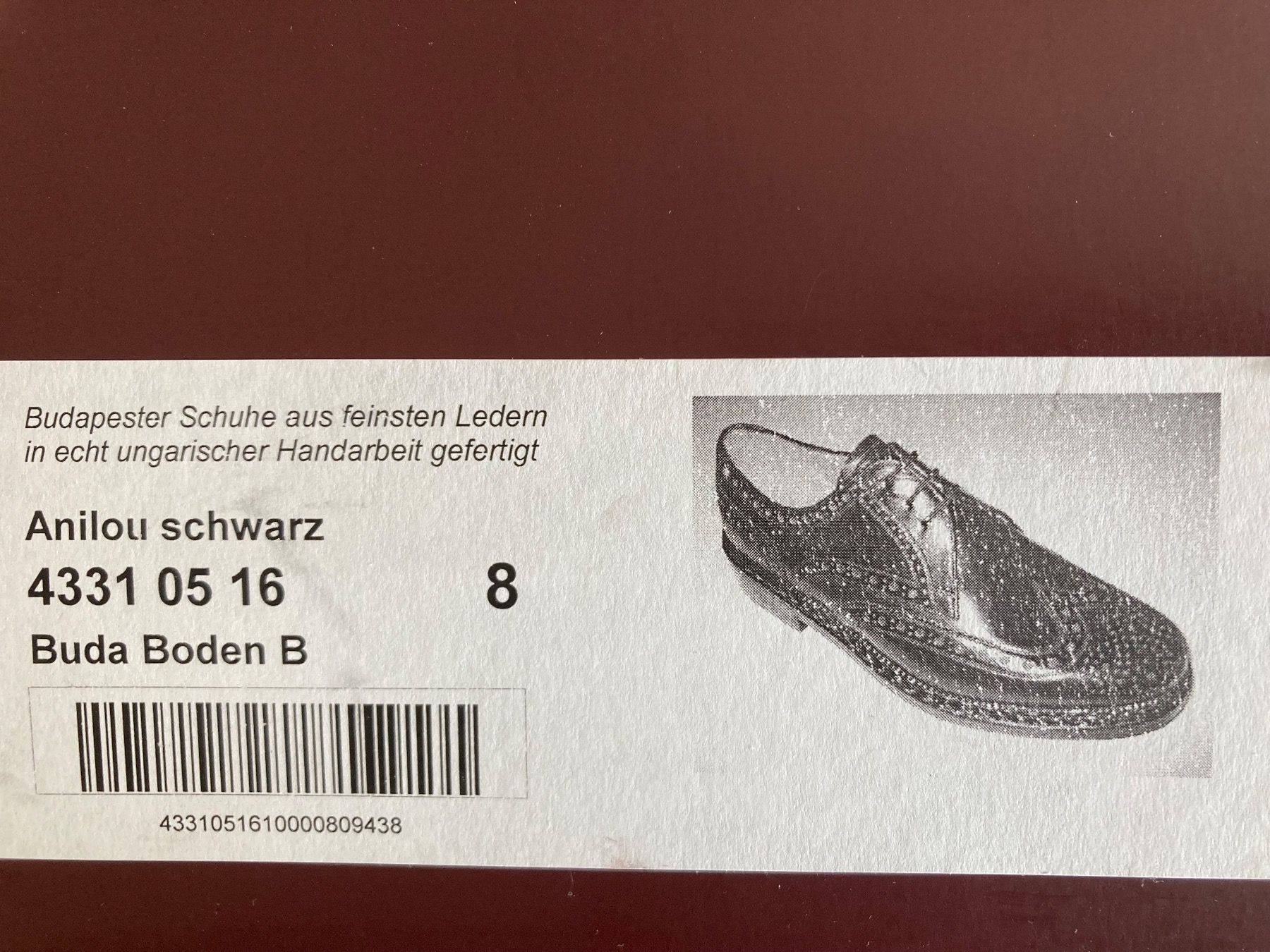 Scarpe da uomo: excl. Dinkelacker Budapester Herrenschuhe Gr 8, NP CHF 900.- – Nuovo (secondo la descrizione) da Chur venduto da Spuntz1 2