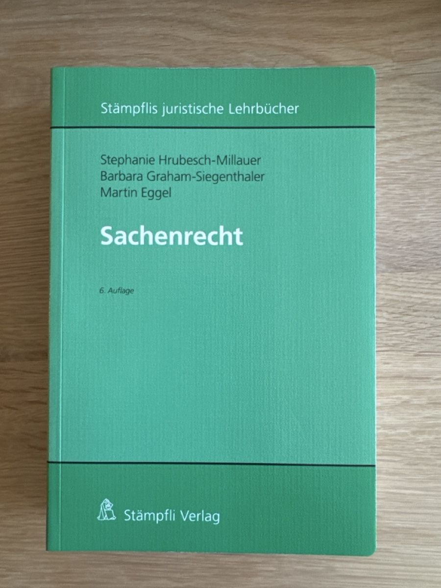 Bücher: Sachenrecht, 6. Aufl. – Neu (gemäss Beschreibung) aus Windisch von Kirby6936
