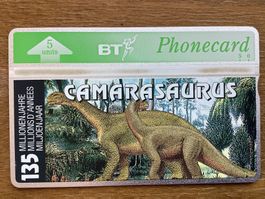 Telefonkarte British Telecom BTO074 Camarasaurus 1500ex mint