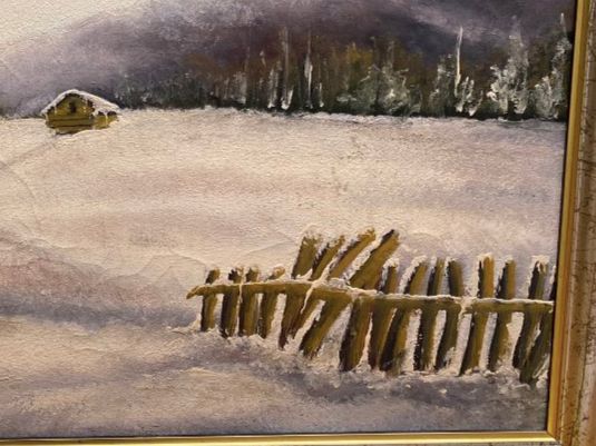 Dipinti: Bata Winterlandschaft 49 x 65 cm Öl / Leinwand – Usato da Baden venduto da Hug_Mee 5