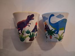 2er Set Dino Becher/Tassen, neuwertig, Kinder