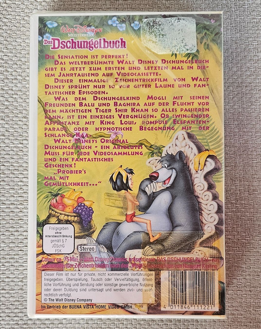 Tutti i VHS: Disney Das Dschungelbuch VHS sealed versiegelt Orginal – Usato da Alpnach Dorf venduto da FrankyFranks 1