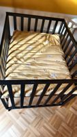 Schwarzes Babybett, Grösse 74*95cm, Top Zustand!