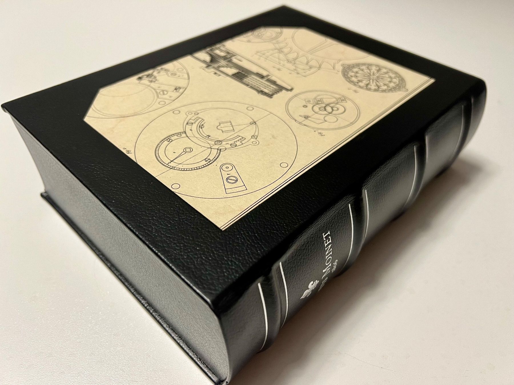 Orologi: LOUIS MOINET Black leather “bookshelf” watch box & outerbox – Nuovo (secondo la descrizione) da Mont-sur-Lausanne venduto da vmi_ym5l 5