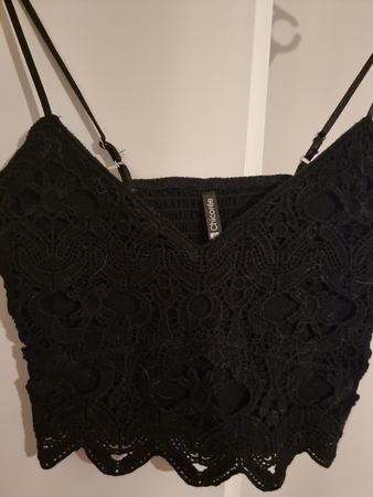 Schickes, schwarzes Spitzen-Top