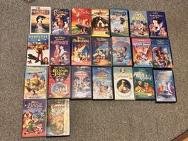 Lot de 23 cassettes vidéo VHS Disney et autres, classiques