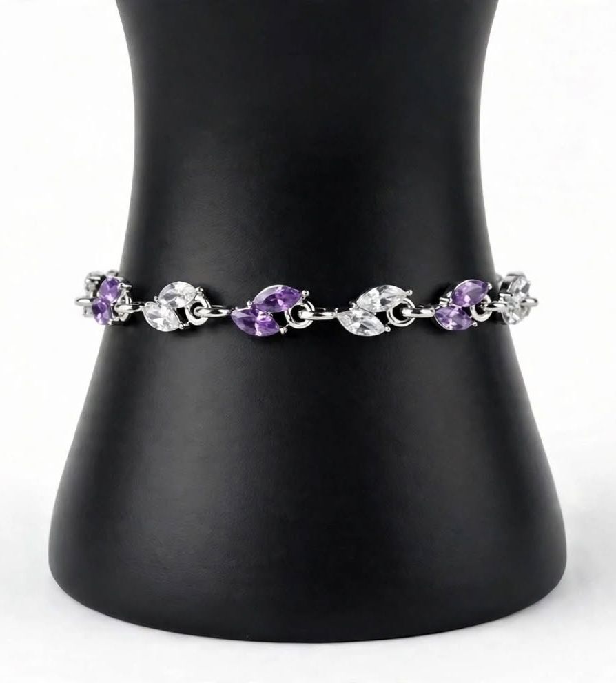 Autres bijoux: Set di gioielli con orecchini e bracciale pietre viola – Neuf (Voir description) à Giubiasco par Stefaniav 3