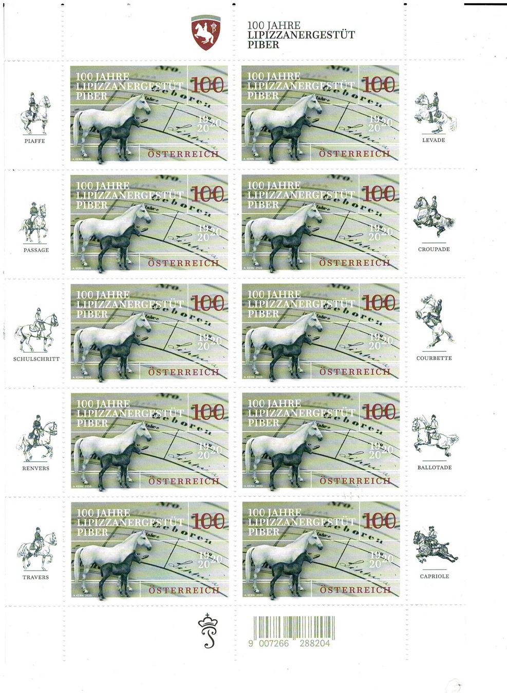 Tutti i francobolli: Lippizanergestüt 1KB ** – Nuovo (secondo la descrizione) da Lausanne venduto da Whorvath
