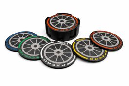 F1 Pirelli Untersetzer Set (10 Stück) mit Halter