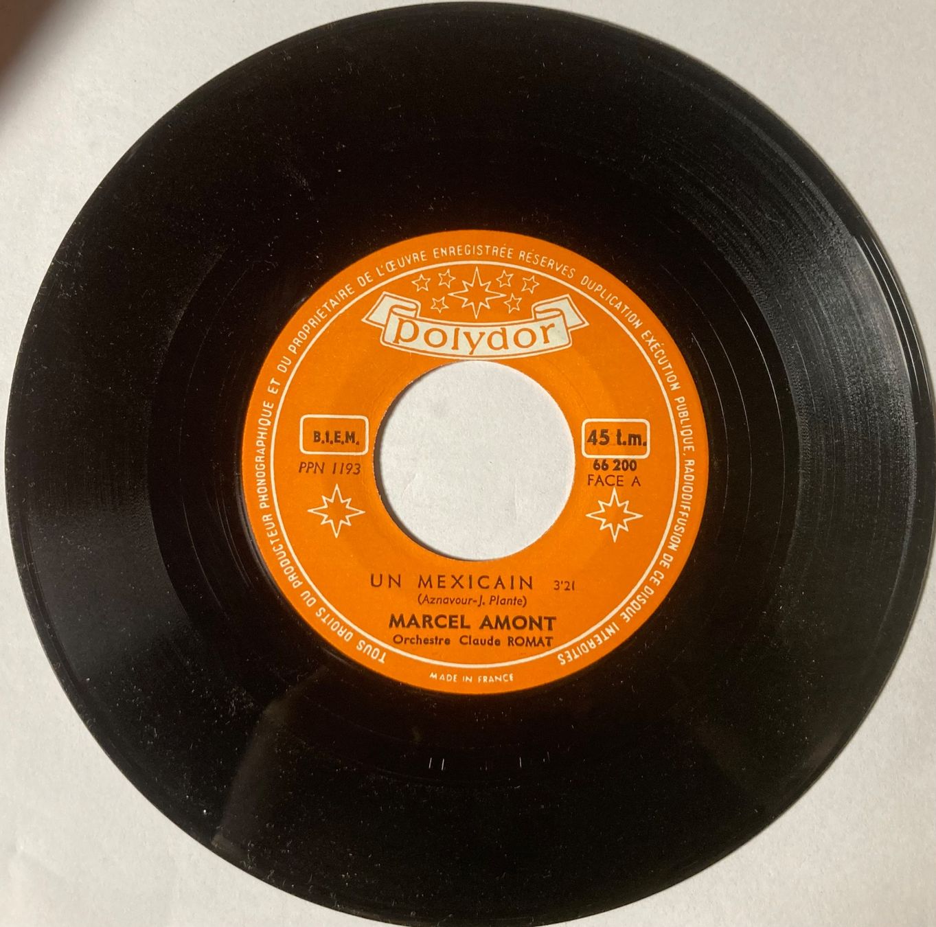 Dischi in vinile: MARCEL AMONT - UN MEXICAIN – Usato da Poliez-Pittet venduto da Newtown-Records 2